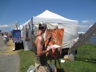 Artist at work, Folk Festival 2013