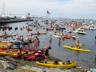 Audience in boats, Folk Festival 2013
