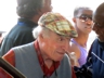 George with Trombone Shorty in background, Newport Jazz Festival 2013
