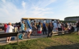 Taking the shuttle bus to cars, Jazz Festival 2013