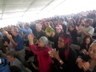 An appreciative audience under a tent, Jazz Festival 2014