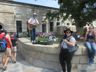Busker inside fortress walls, Folk Festival 2017