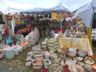 Vendor selling African woven baskets, Jazz Festival 2017