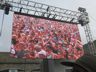 Crowd as seen on screen at Fort stage, Folk Festival 2018