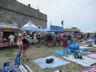 Food vendors near the Fort stage, Folk Festival 2018