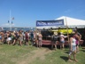 Festival Merchandise tent where there was always a long line, Folk Festival 2019