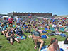 Crowd inside fort, Folk Festival 2021