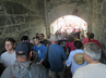 Crowds entering and exiting the area of the Quad Stage, Jazz Festival 2023