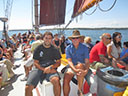 Enjoying a day sail in Newport Harbor