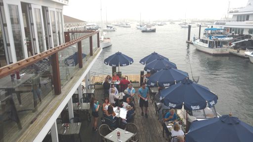 Outdoor dining on wharf, Newport, RI