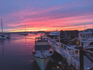 Sunset over Newport Harbor, Newport, RI